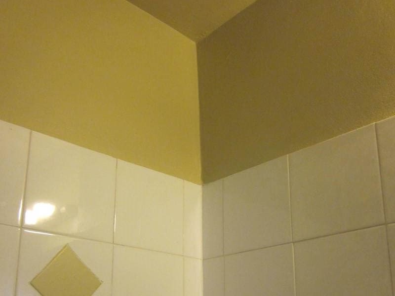 Bathroom with anti-mold paint, after mold removal