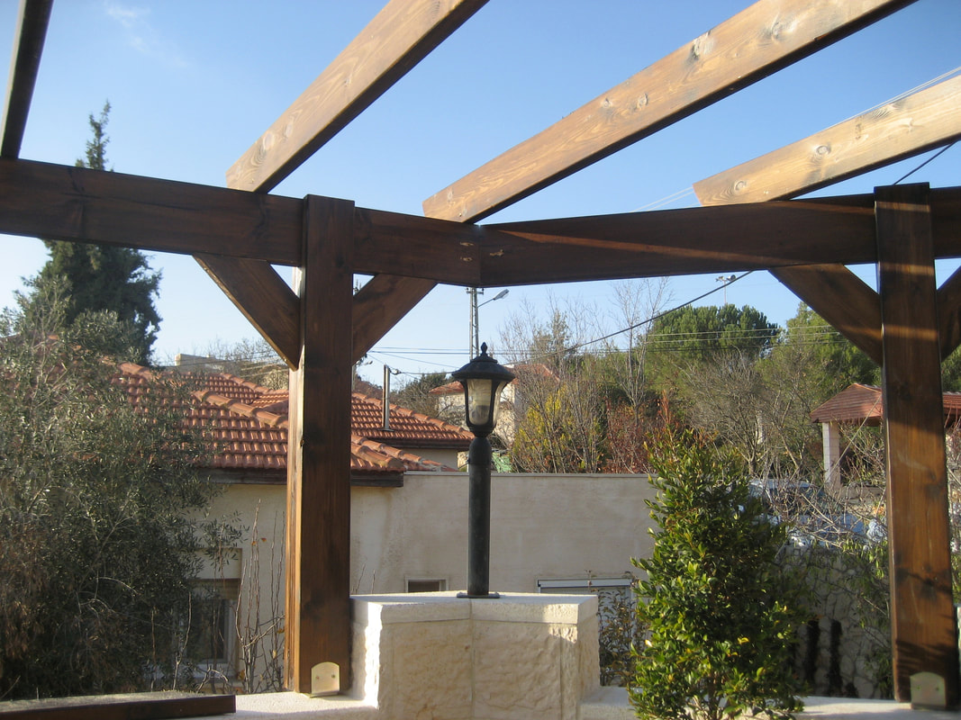 Succah frame in Gush Etzion, built by Real Painters